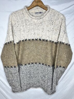 Bravo Roll Neck Sweater Pullover Wool Blend Mens Size Medium Vintage 1990s